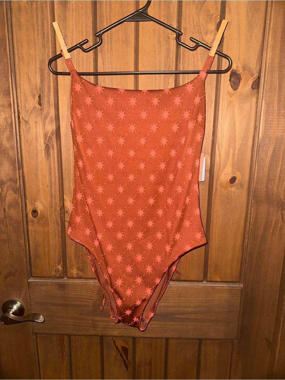 Target Rust Orange Starburst One-Piece Swimsuit - Girls